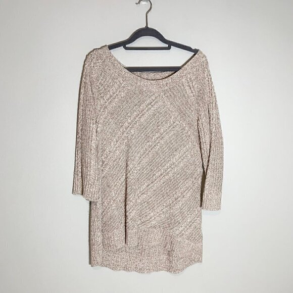 5/$25 New York & Co elbow sleeve tunic length pullover sweater - Picture 1 of 10
